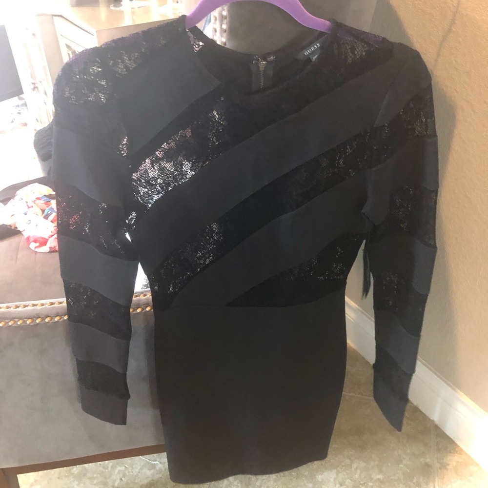 COPY - Guess Black Long Sleeve Lace Dress size small